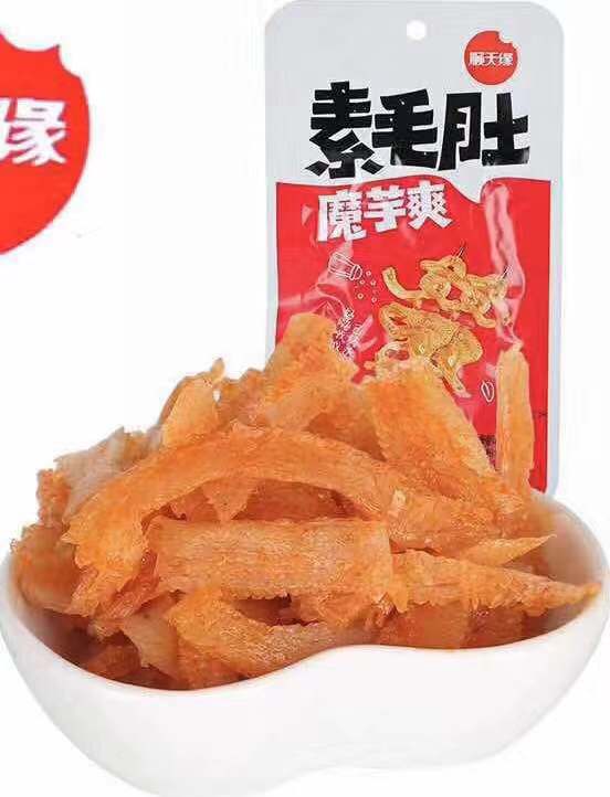 一元顺天缘魔芋爽香辣味素毛肚一盒20包